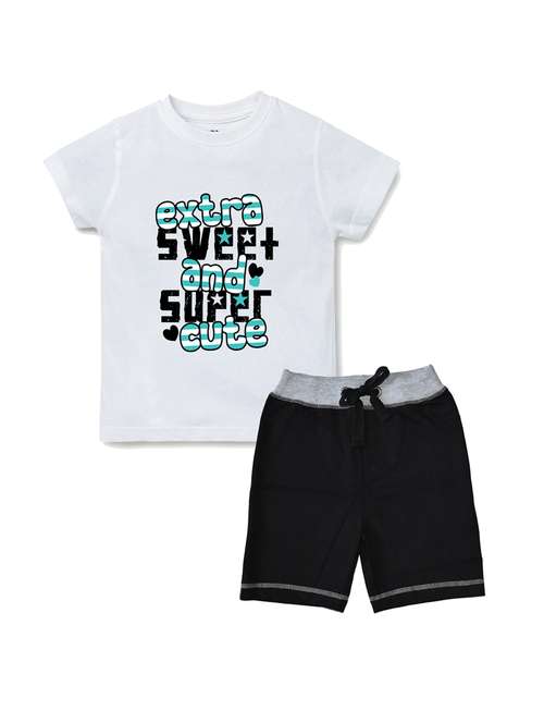 pack of 2 typography printed shorts set - 17683783 -  Standard Image - 0
