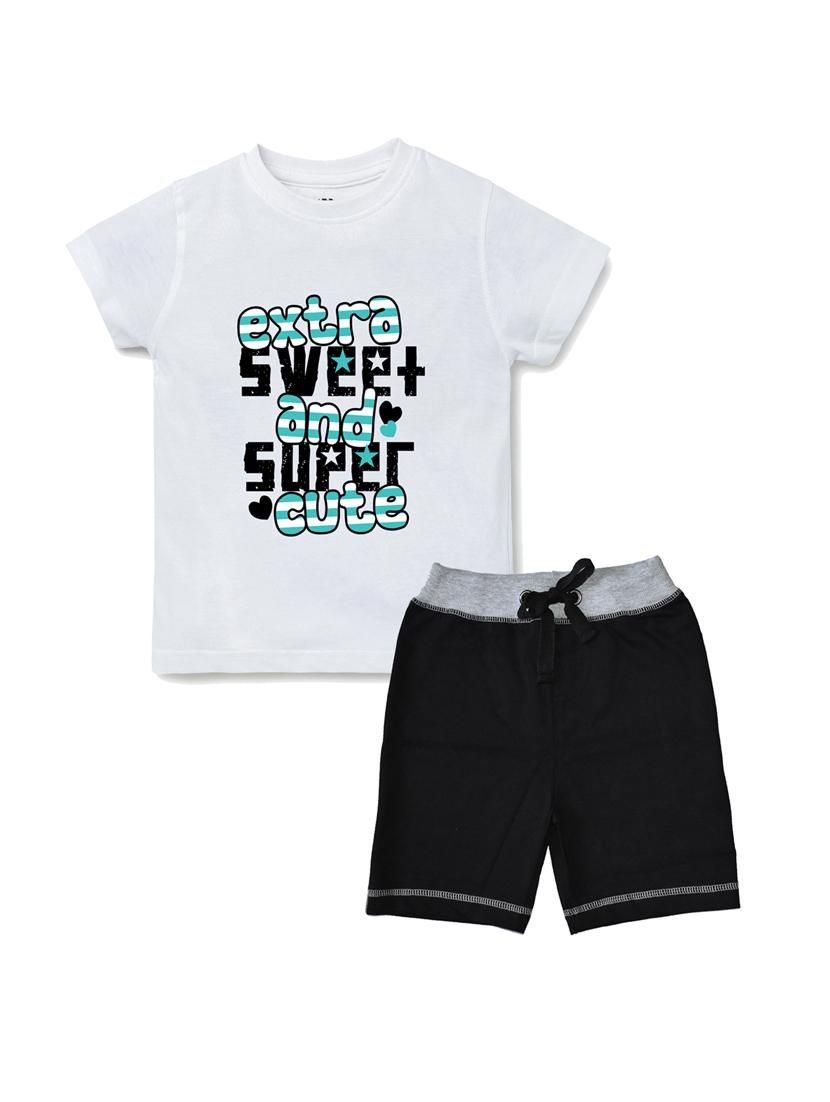 pack of 2 typography printed shorts set - 17683783 -  Zoom Image - 0
