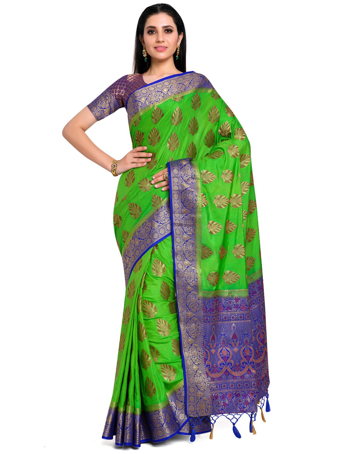 ethnic motifs kanjivaram saree - 17684565 - Zoom Image - 0