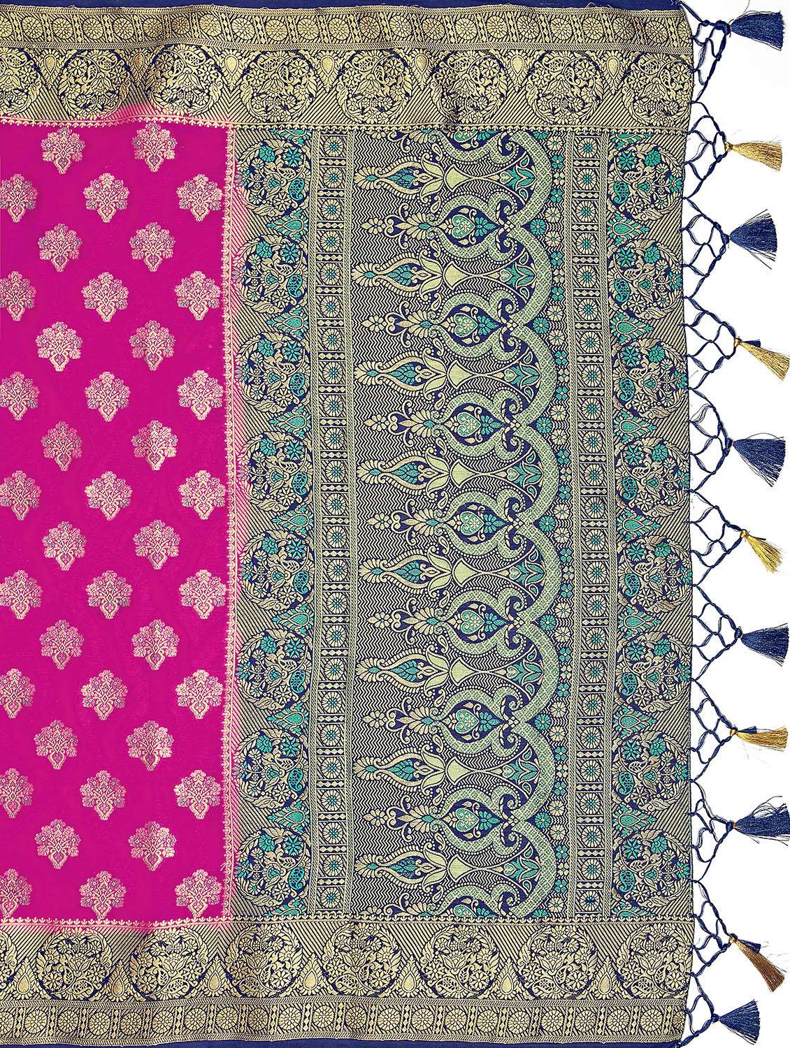 ethnic motifs kanjivaram saree with blouse - 17684568 -  Standard Image - 3