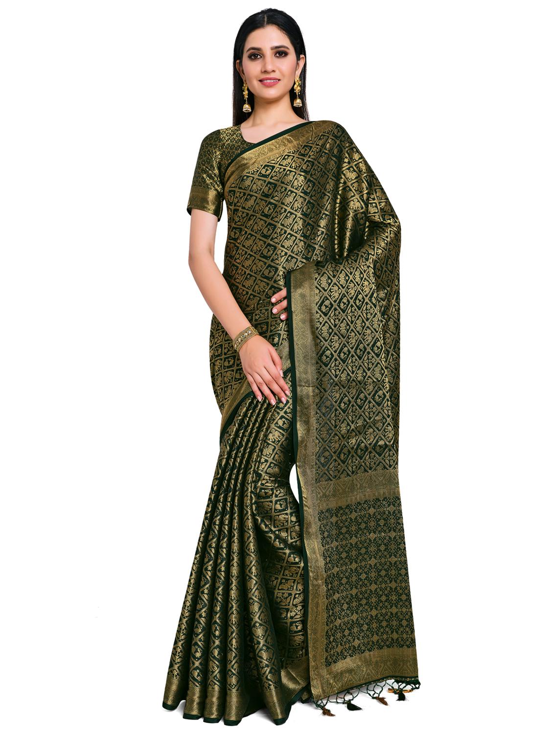 zari work mysore silk saree with blouse - 17684576 -  Zoom Image - 0