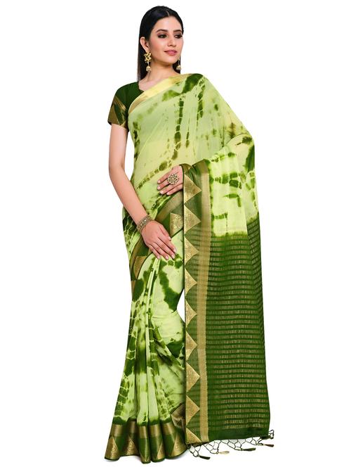 tie & dye banarasi saree - 17684605 - Standard Image - 0