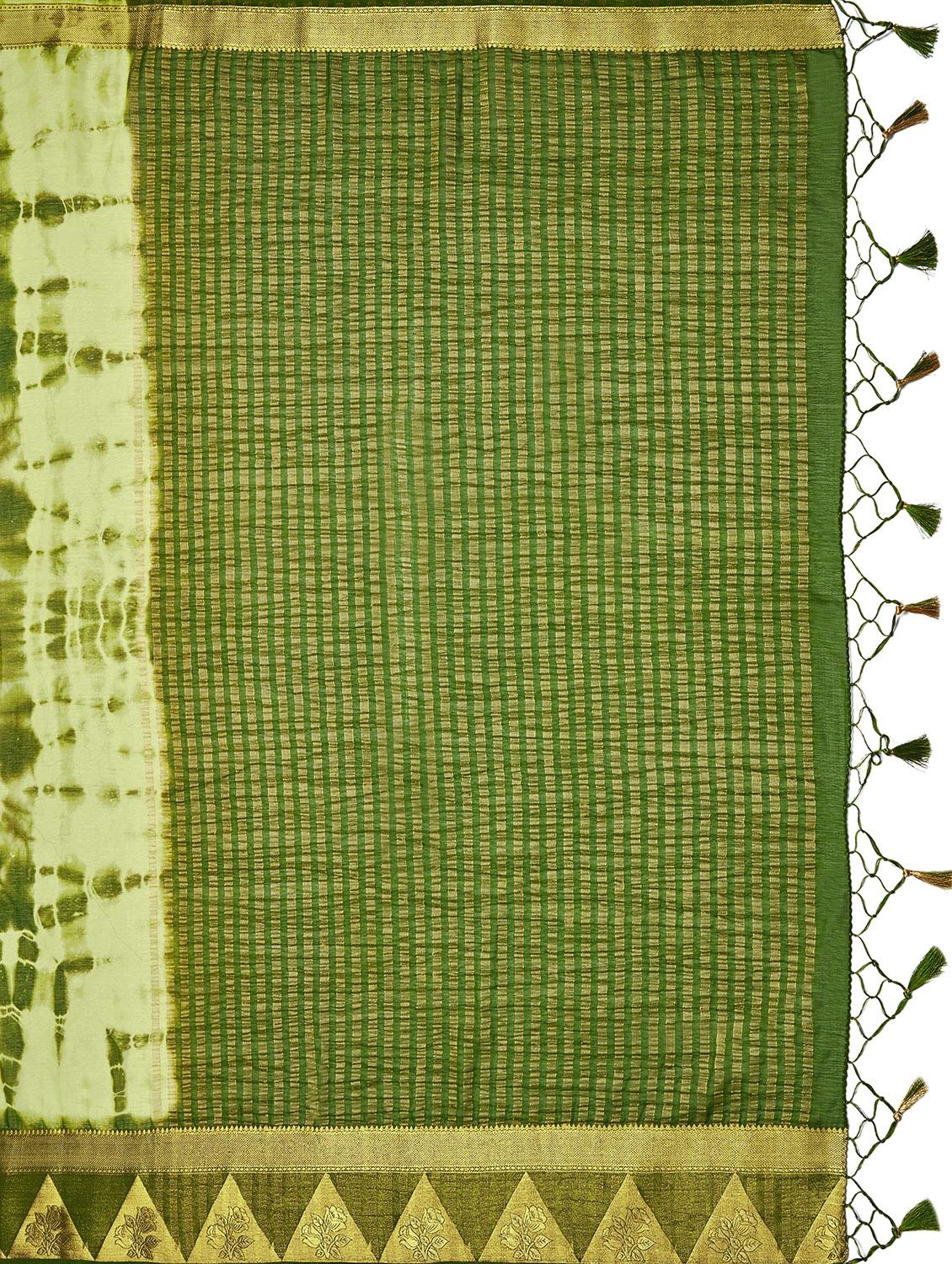 tie & dye banarasi saree - 17684605 - Standard Image - 3