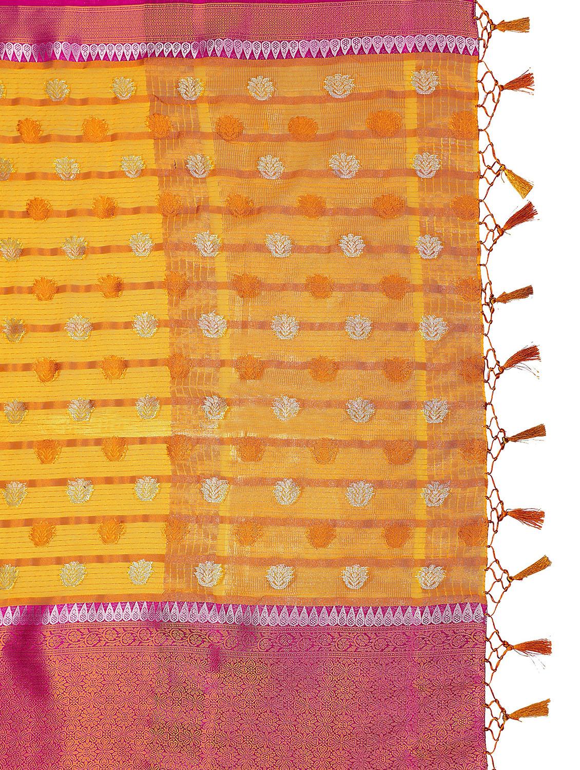 ethnic motifs banarasi saree - 17684610 - Standard Image - 3