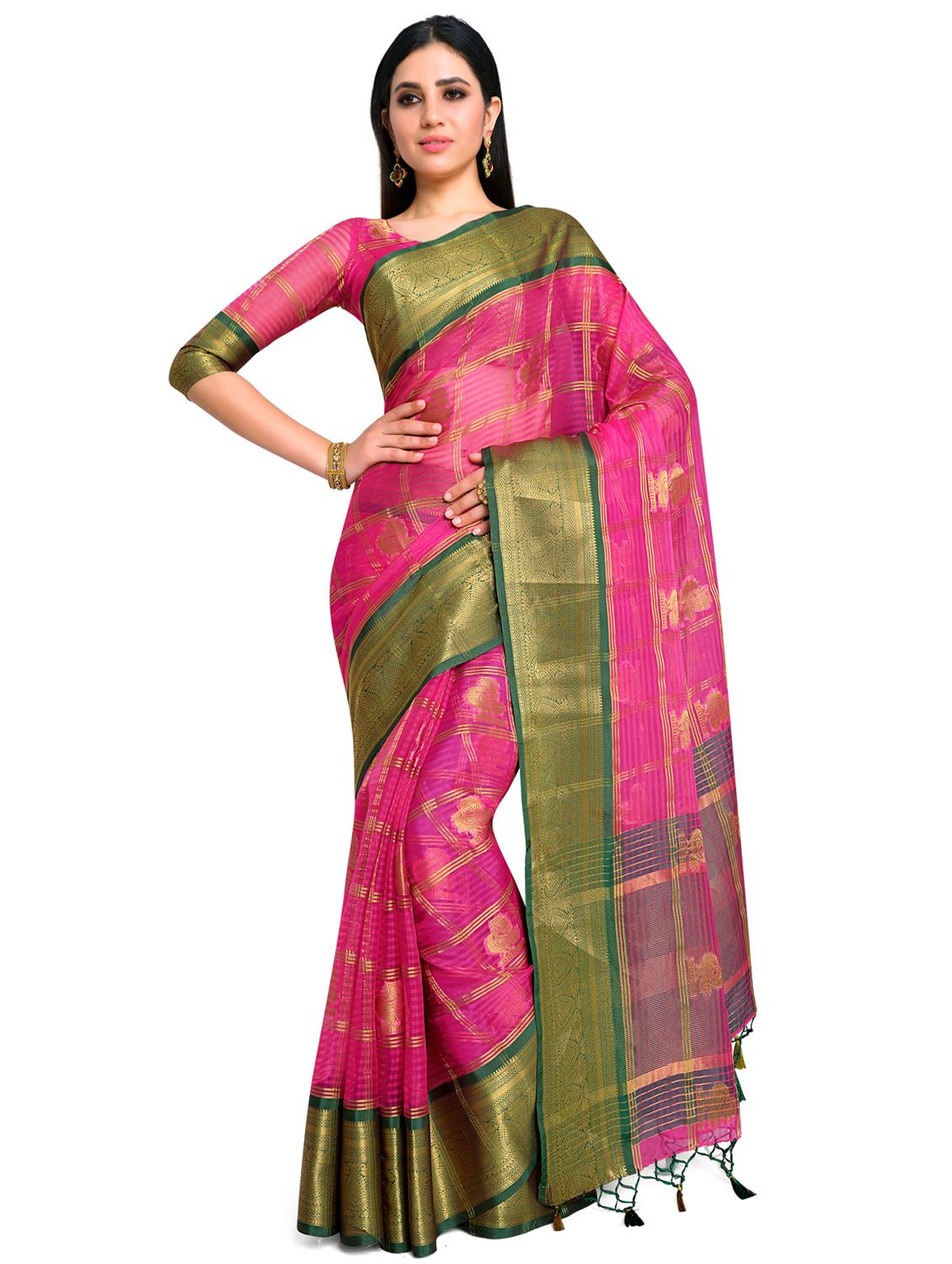 ethnic motifs banarasi saree - 17684624 - Zoom Image - 0