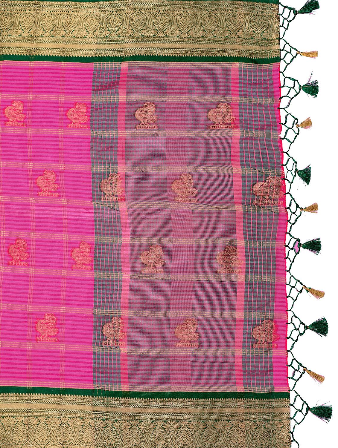 ethnic motifs banarasi saree - 17684624 - Standard Image - 3