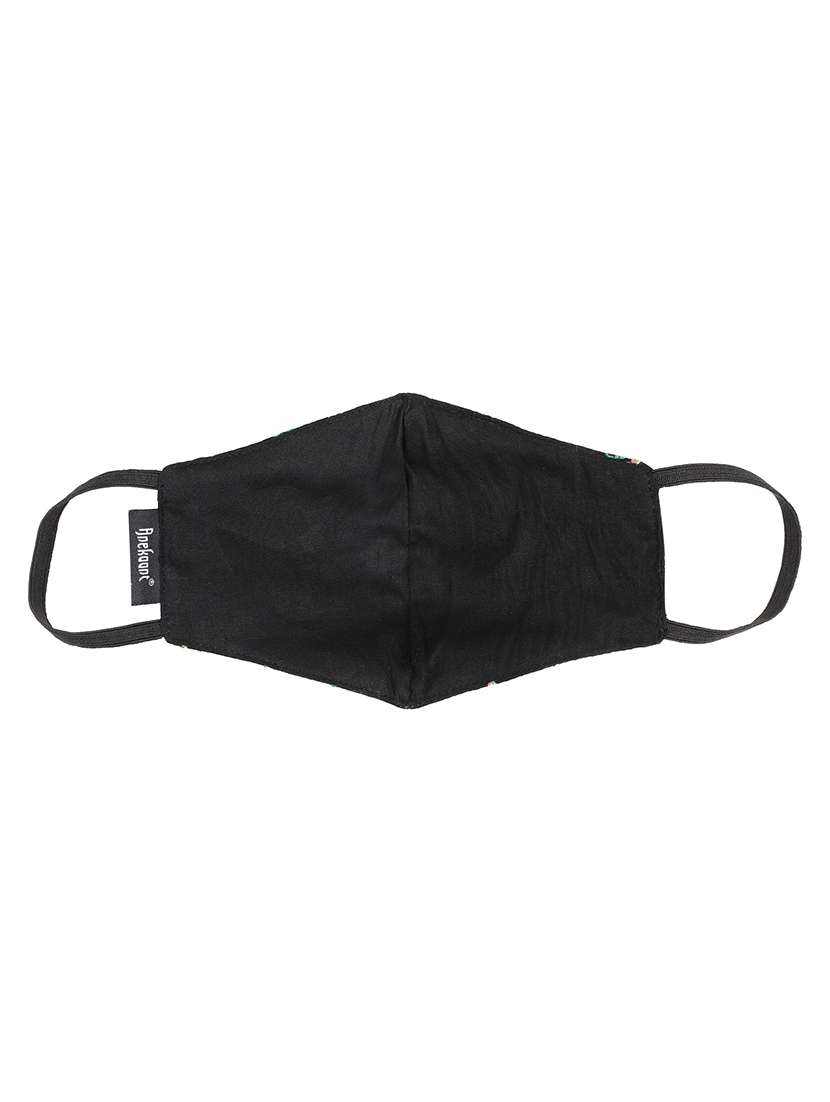 black cotton decorative women mask - 17686880 -  Standard Image - 3