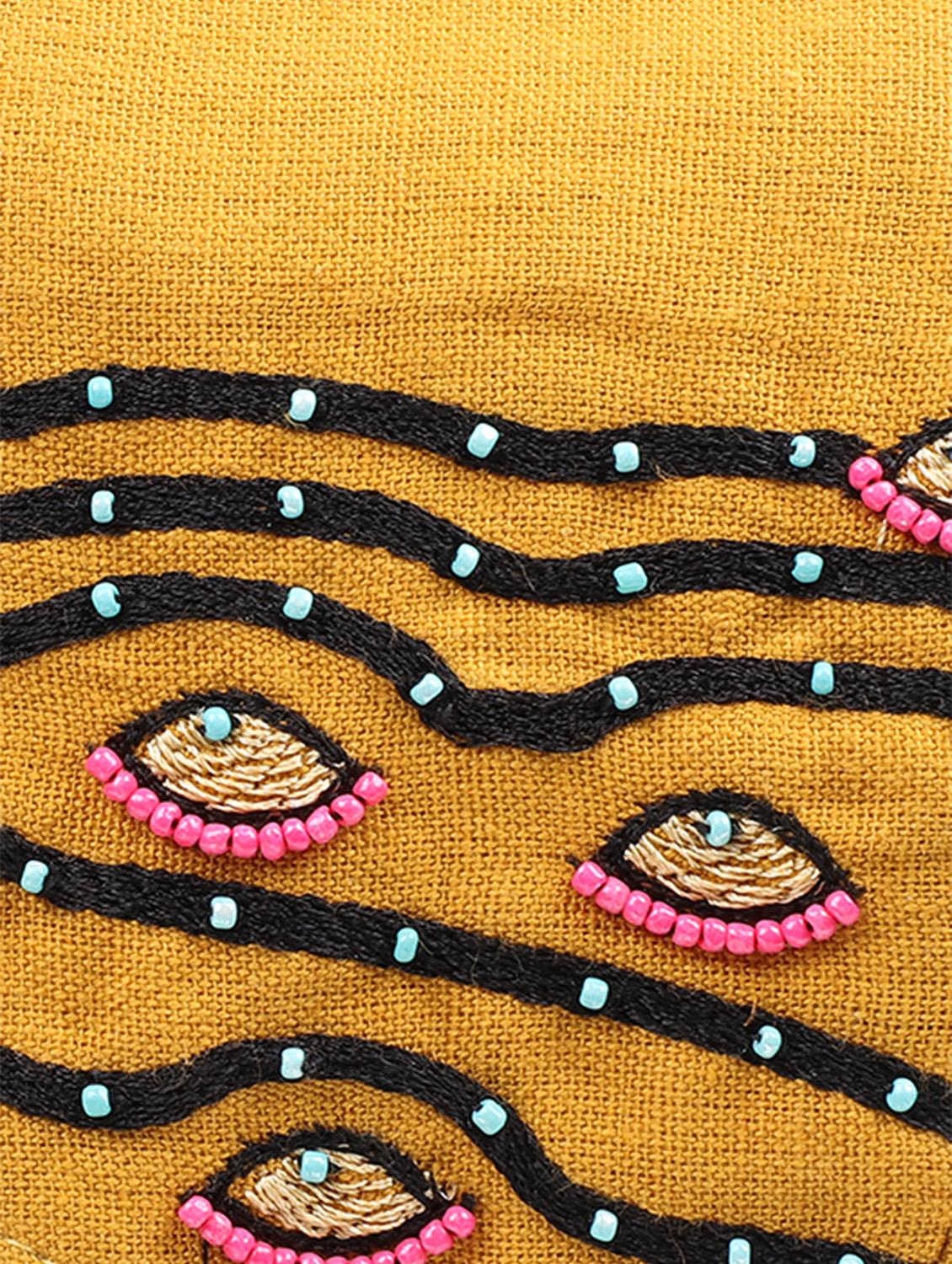 yellow cotton decorative women mask - 17686881 - Standard Image - 5