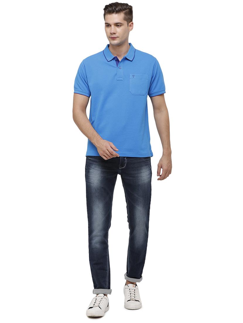 men solid short sleeve regular fit polo t-shirt - 17686912 - Standard Image - 3