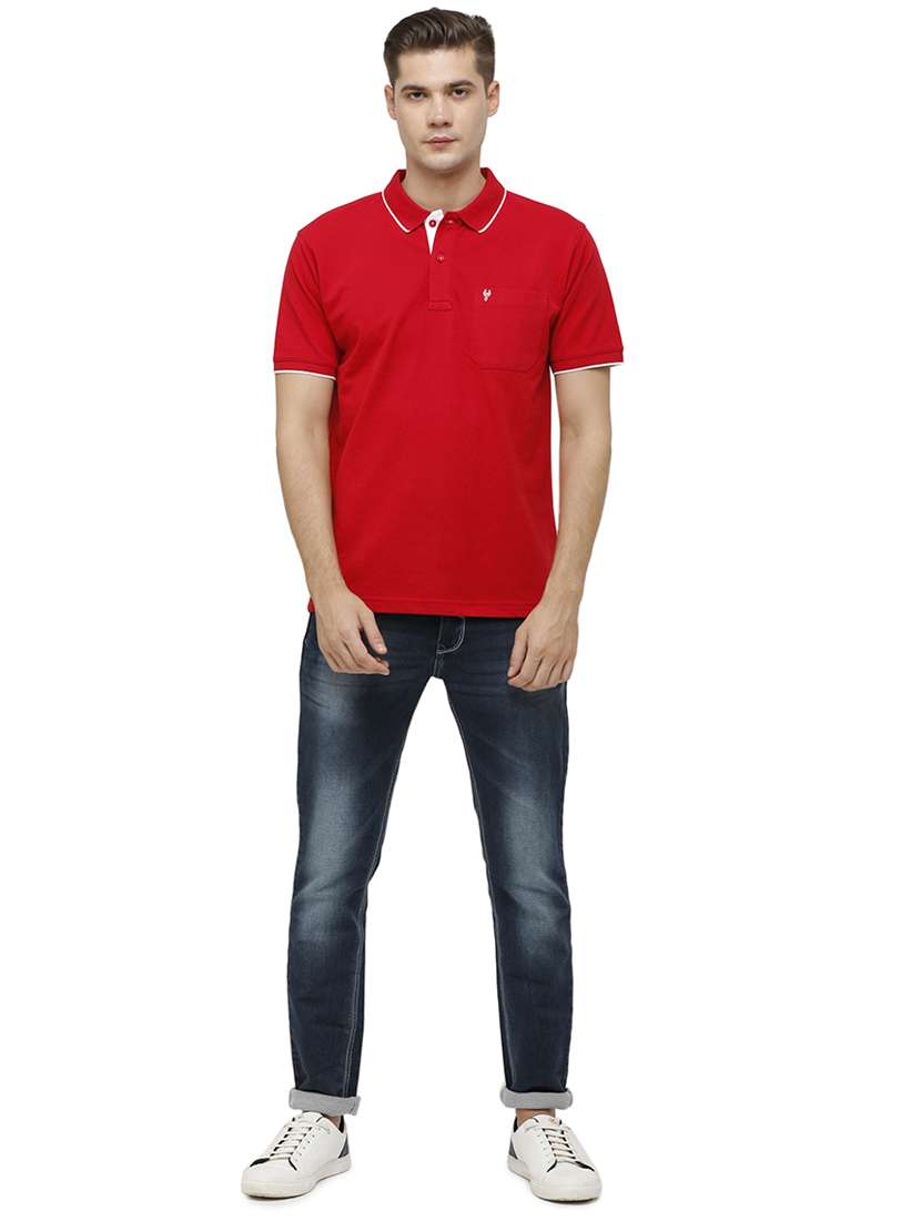 men solids polo neck t-shirts - 17686956 -  Standard Image - 3