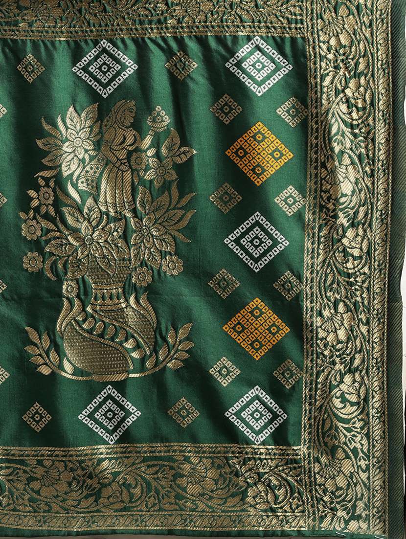 bandhani banarasi saree with blouse - 17687301 -  Standard Image - 3