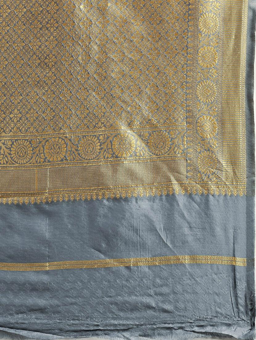 women's banarasi saree with blouse - 17687307 - Standard Image - 3