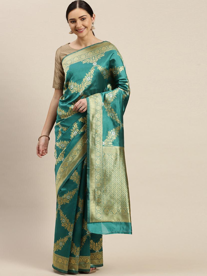 jacquard banarasi saree with blouse - 17687309 -  Zoom Image - 0