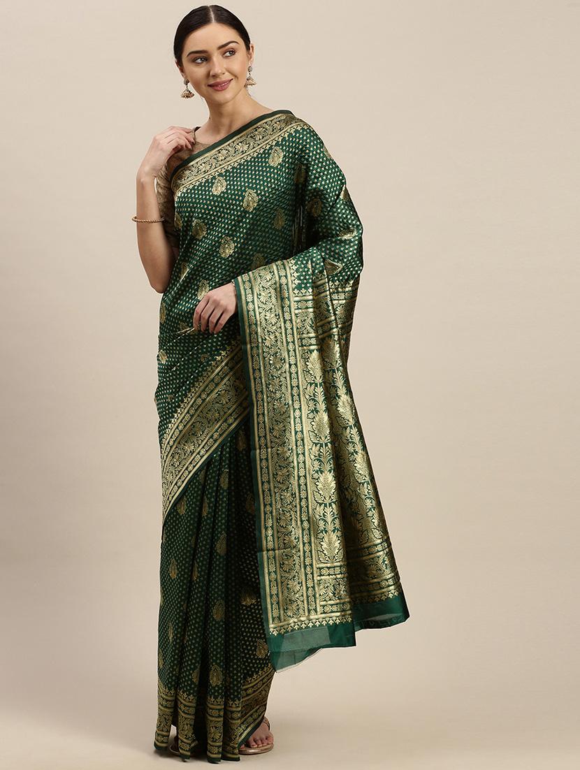 women's banarasi saree with blouse - 17687311 -  Zoom Image - 0