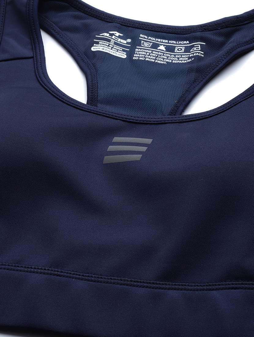 navy blue cut out back sports bra - 17689072 -  Standard Image - 3