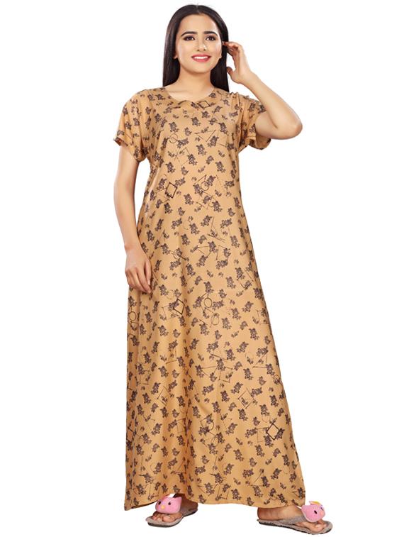 round neck printed nighty - 17690472 - Zoom Image - 0