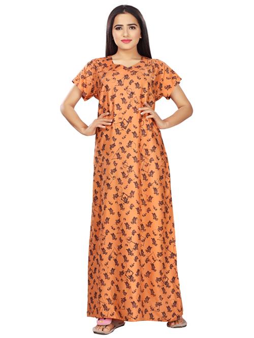 round neck printed nighty  - 17690473 -  Standard Image - 0