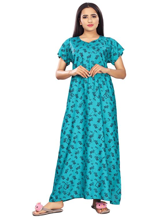 round neck printed nighty  - 17690474 -  Zoom Image - 0