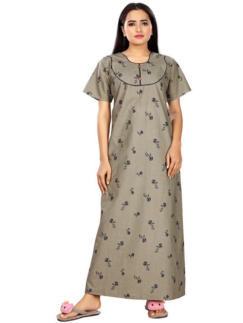 round neck printed nighty  - 17690477 -  Standard Image - 0