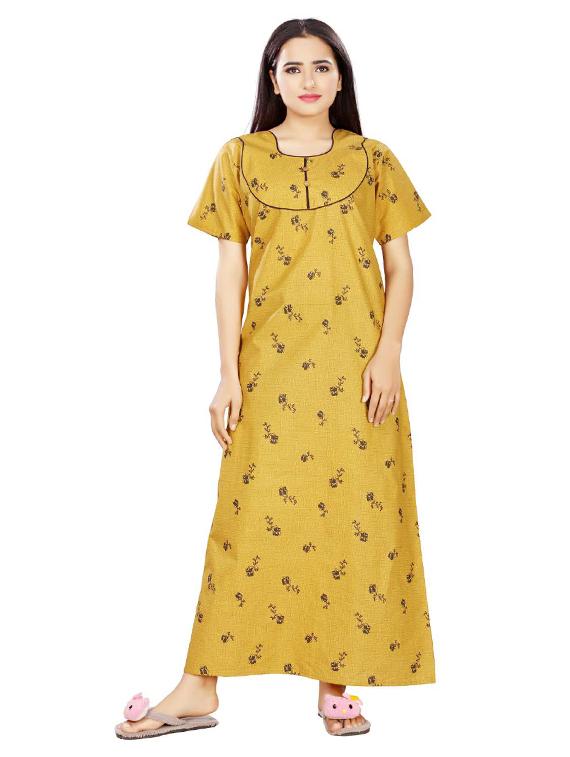 round neck printed nighty  - 17690479 -  Zoom Image - 0