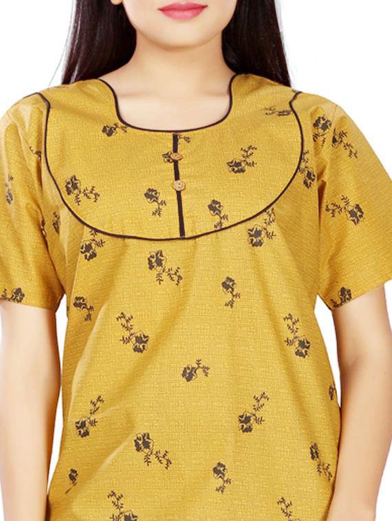 round neck printed nighty - 17690479 - Standard Image - 3