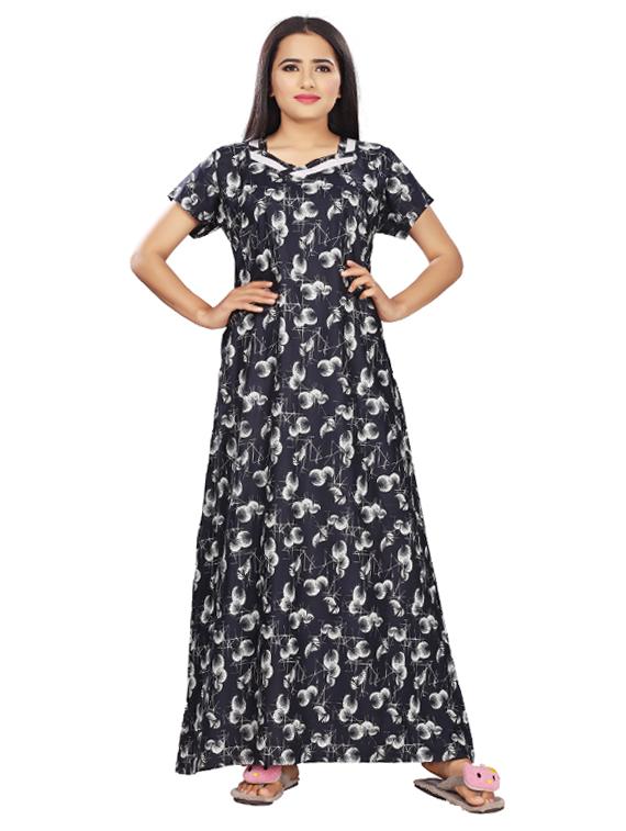 v-neck printed nighty - 17690490 - Zoom Image - 0