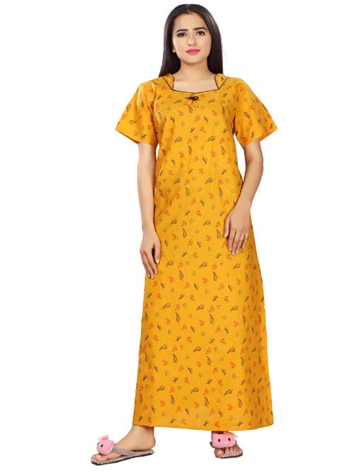 square neck printed nighty - 17690497 - Standard Image - 0