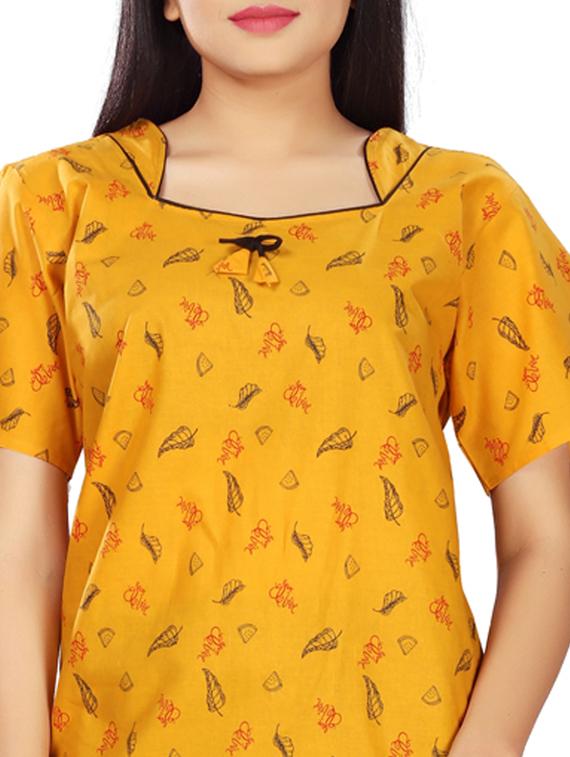square neck printed nighty - 17690497 - Standard Image - 3