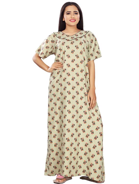 round neck printed nighty - 17690499 - Zoom Image - 0