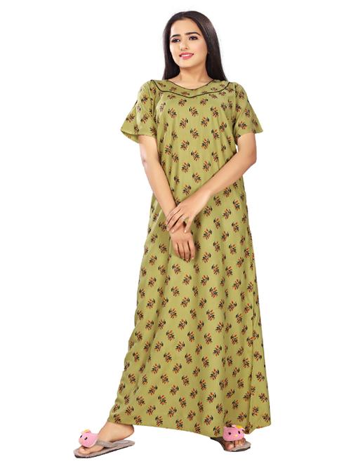 round neck printed nighty - 17690500 - Standard Image - 0