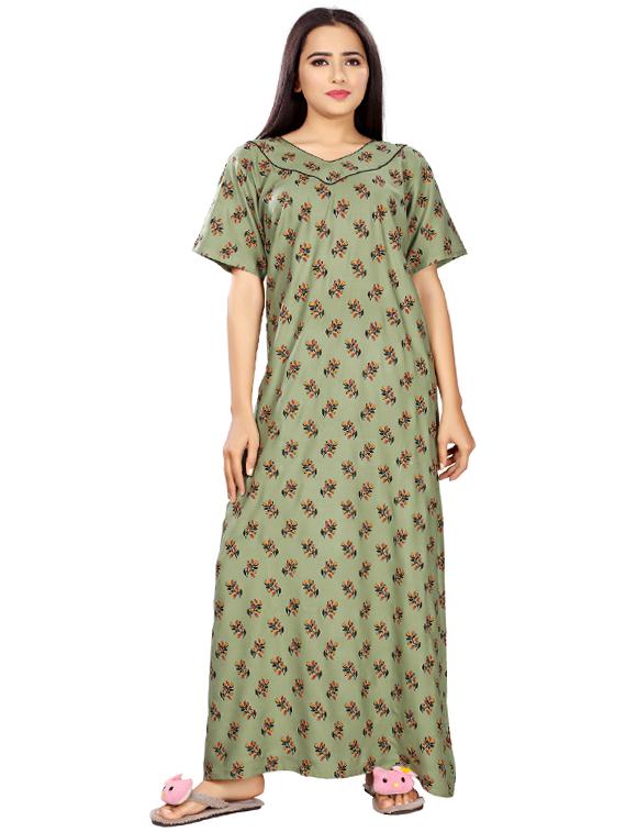 v-neck printed nighty - 17690502 - Zoom Image - 0