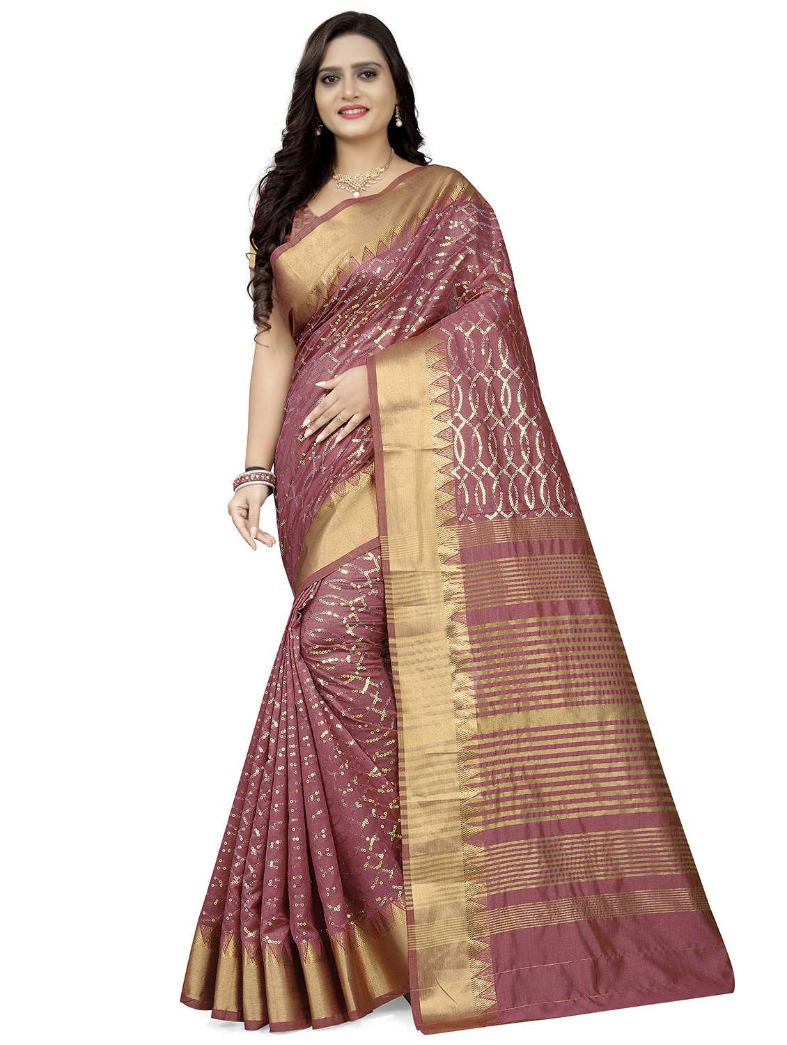 women's embellished saree with blouse