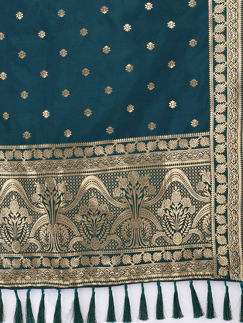 blue silk dupatta - 17690751 -  Standard Image - 3