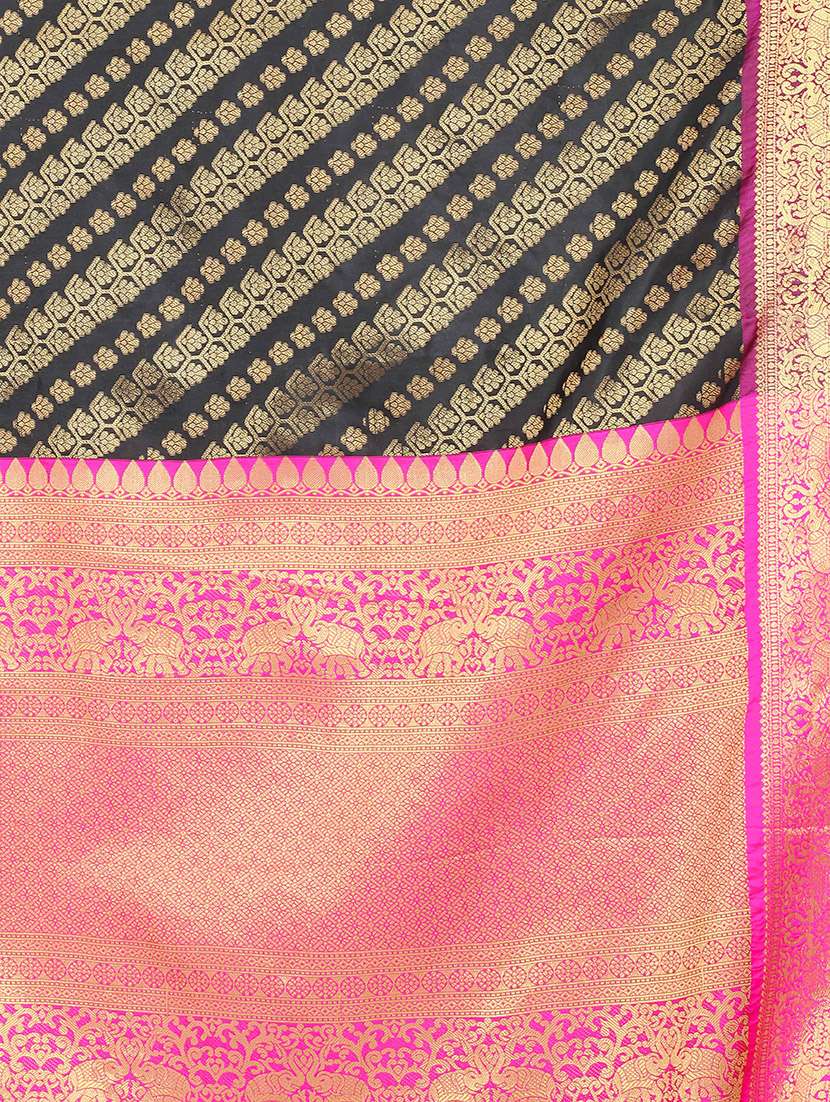 Women's Banarasi Saree With Blouse - 17690815 -  Standard Image - 3
