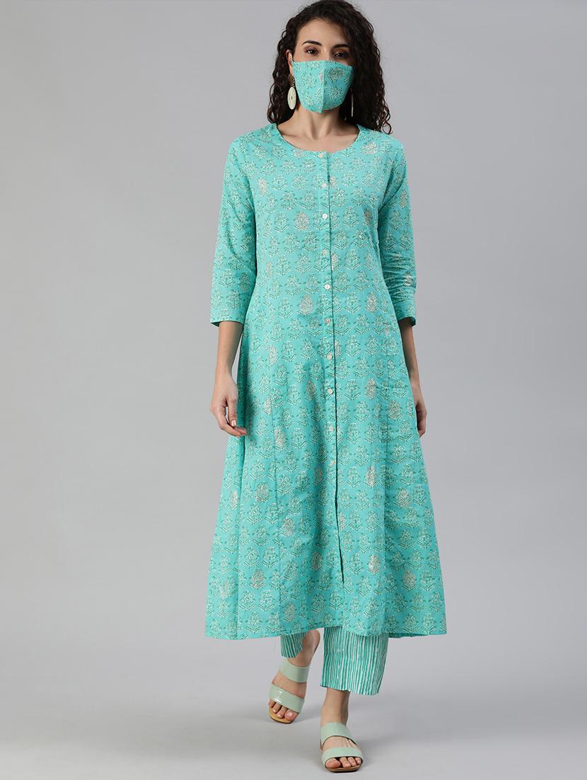 printed kurta pant set - 17691050 - Zoom Image - 0