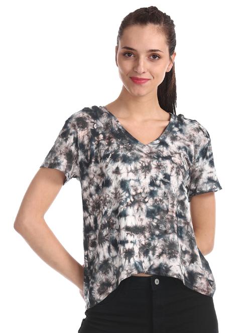 v-neck tie & dye top - 17691295 - Standard Image - 0