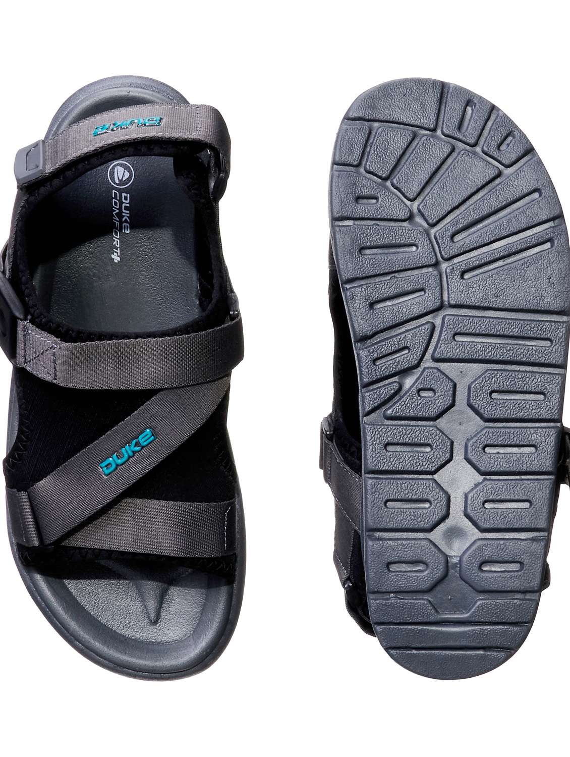 grey fabric back strap floaters - 17691482 -  Standard Image - 3