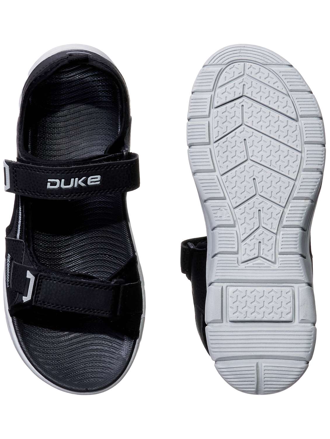 black pvc back strap floaters - 17691485 -  Standard Image - 3