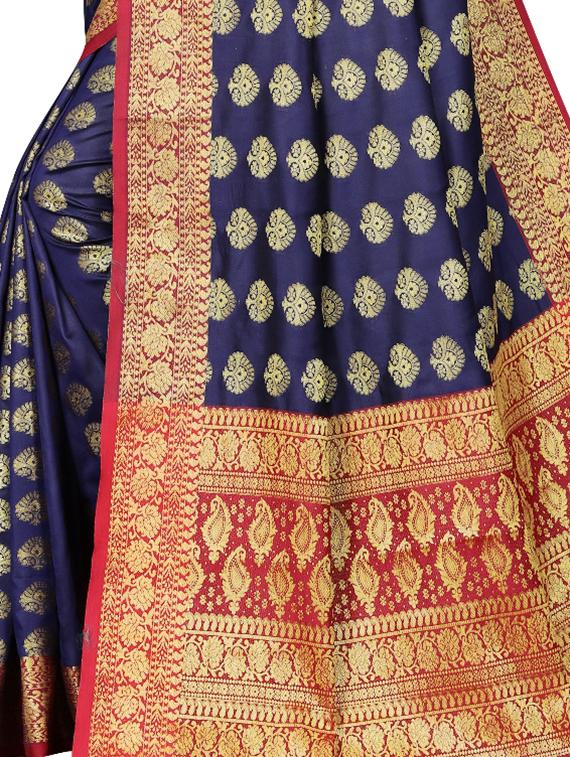 jacquard kanjivaram saree with blouse - 17691813 - Standard Image - 3