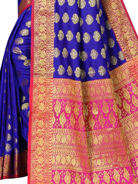 jacquard kanjivaram saree - 17691818 - Standard Image - 3