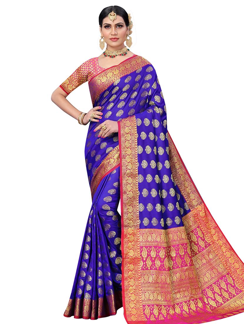 jacquard kanjivaram saree with blouse - 17691825 -  Zoom Image - 0