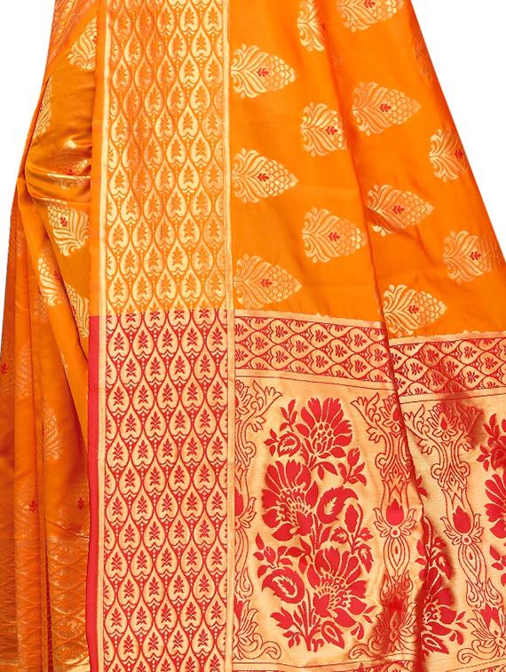 jacquard banarasi saree - 17691828 - Standard Image - 3