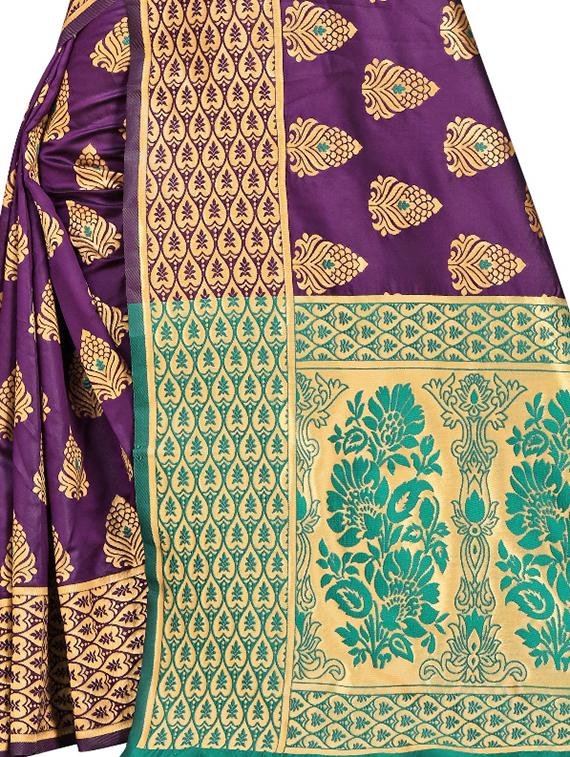 jacquard banarasi saree - 17691831 - Standard Image - 3