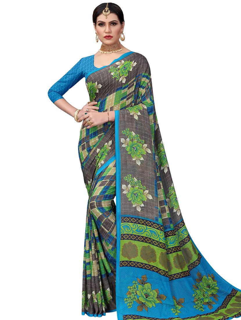 floral printed saree - 17691835 - Zoom Image - 0