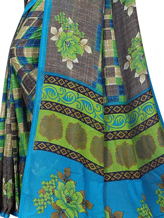 floral printed saree - 17691835 - Standard Image - 3