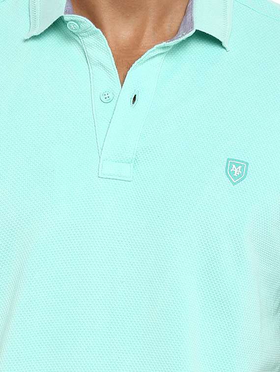 green solid polo t-shirt - 17692210 - Standard Image - 3