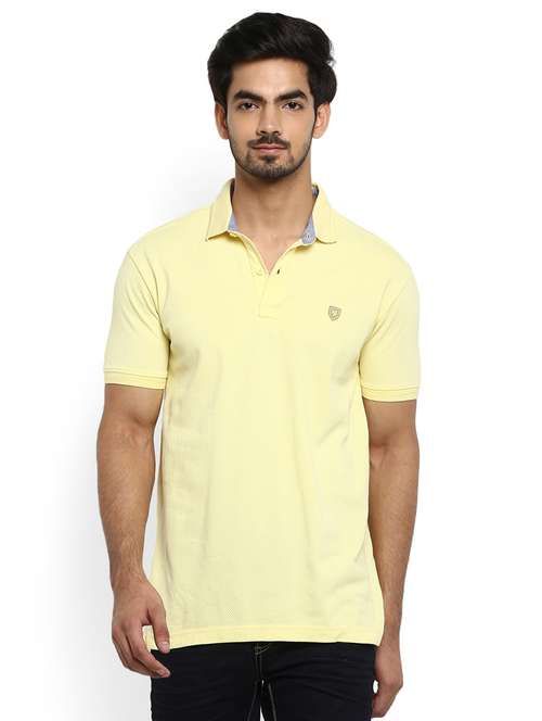 yellow  solid polo t-shirt - 17692211 -  Standard Image - 0