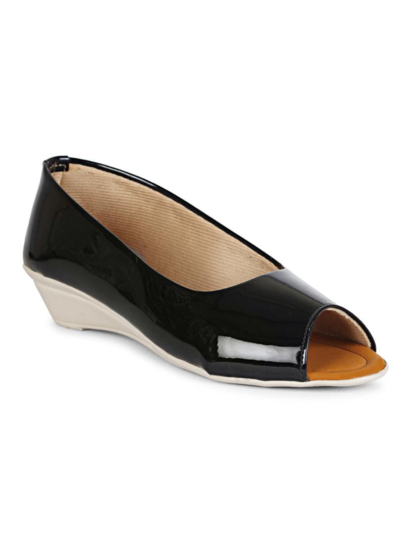 black pvc slip on sandals - 17692794 - Zoom Image - 0