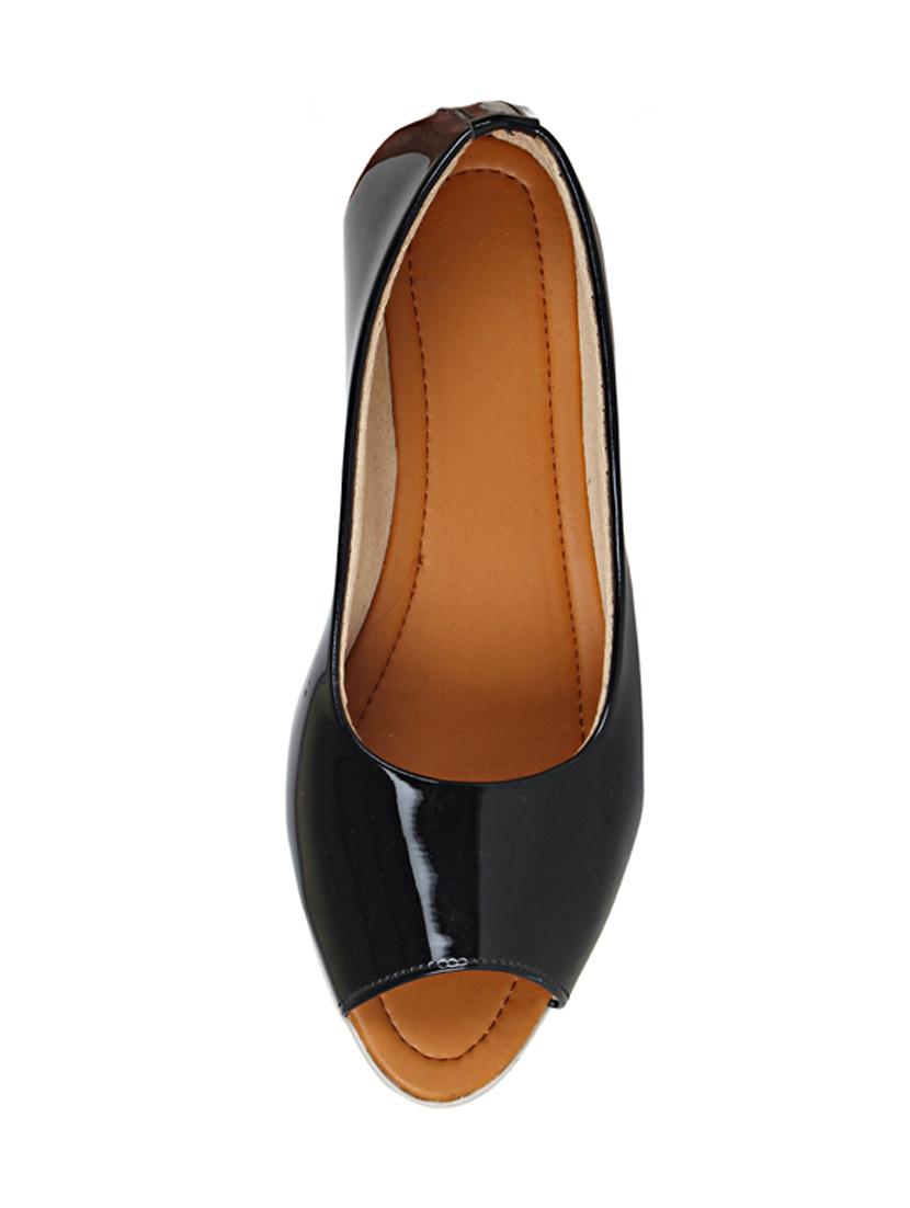 black pvc slip on sandals - 17692794 - Standard Image - 3