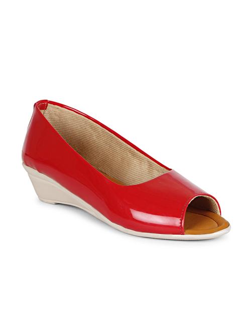 red pvc slip on sandals - 17692795 -  Standard Image - 0